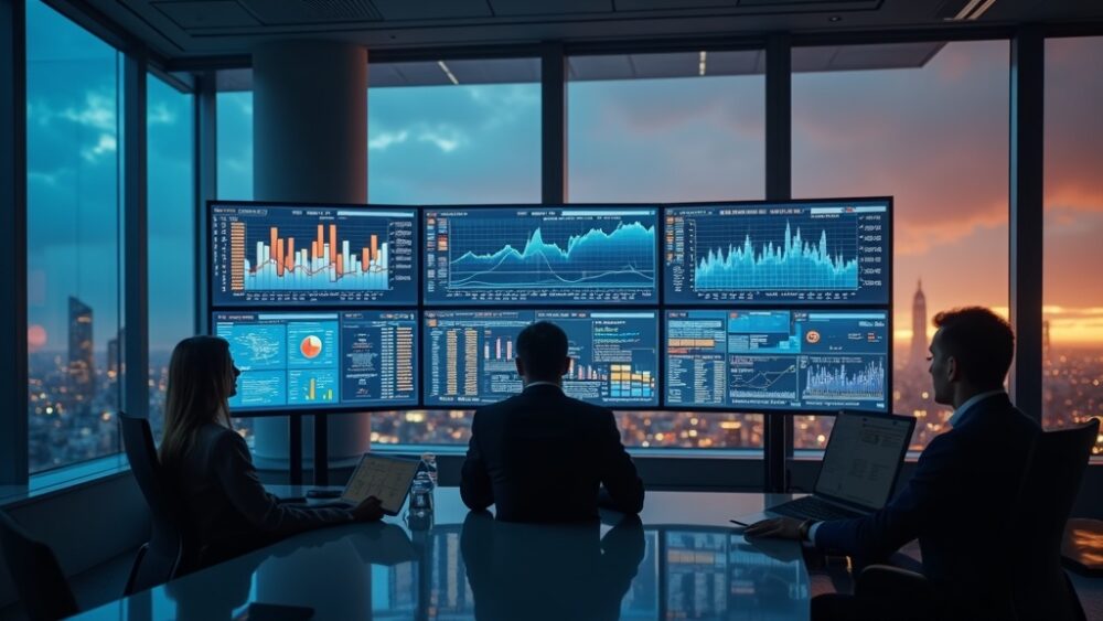 不動産テックと金利上昇を示すビジネスイメージ